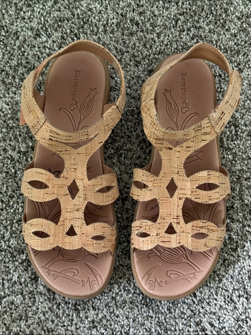 BareTraps Cork-Style Strappy Sandals in Tan - Picture 4 of 8